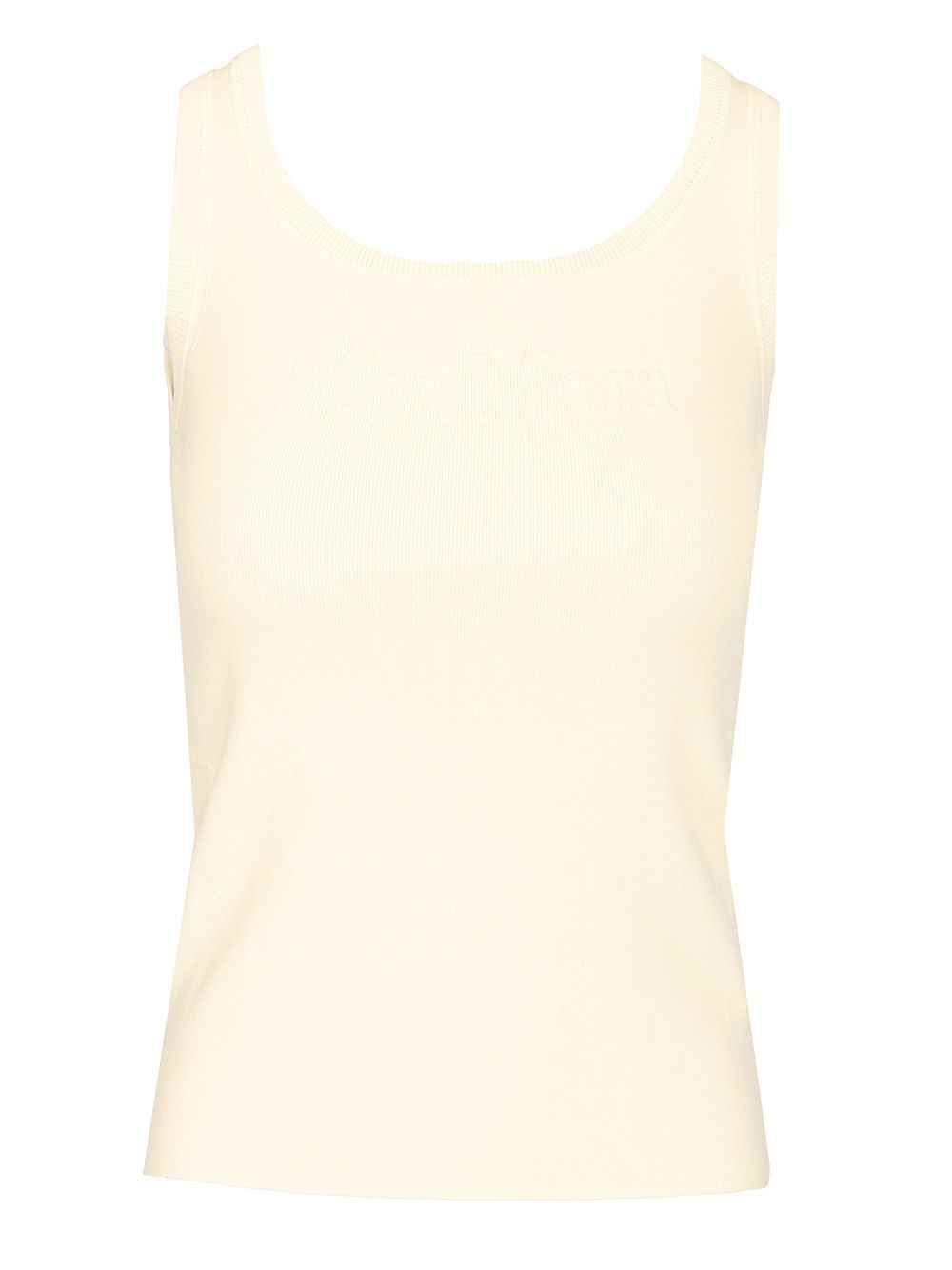 Max Mara Sleeveless Top With Logo Tops - White | 85ec8c8e868f57cd12f634e25227cfb510158f32