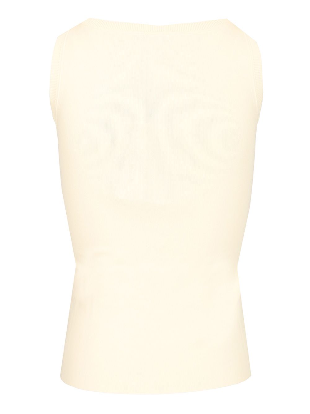 Max Mara Sleeveless Top With Logo Tops - White | 9d3bcc3ead1949936dbd023f0a3d31e2193b7d29