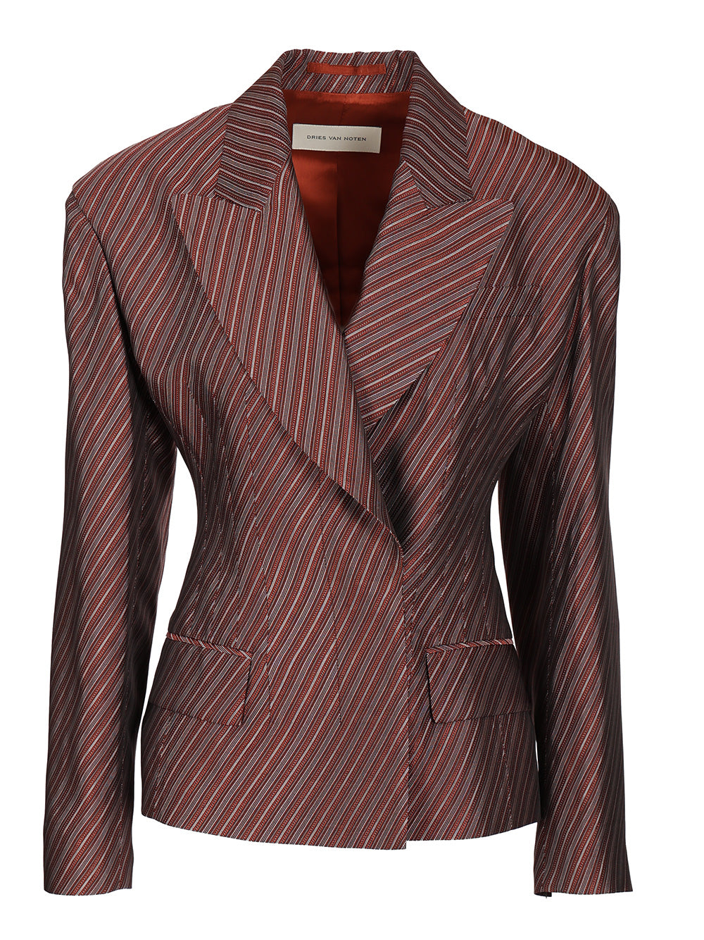 Dries Van Noten Fitted Blazer Jackets - Bordeaux | 9ae9249dce5d13b52a16e57c69ae71d53b66f790