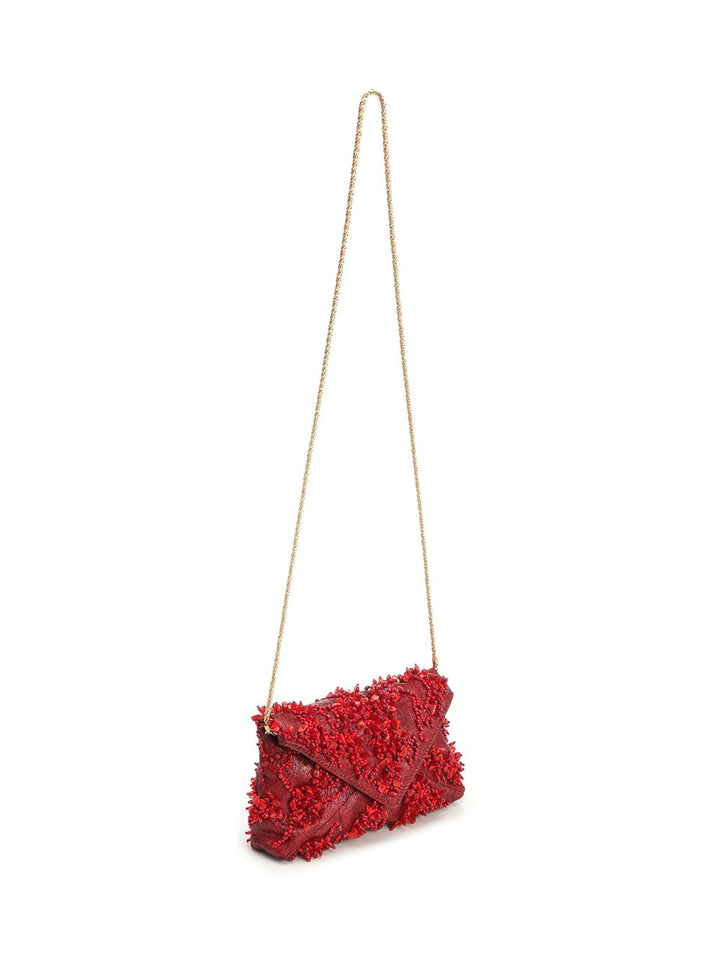 Dries Van Noten Embrodered Hand Bag Red Handbags - Red | 2f4a5a6772f9e1e40fa6c1c6f9f0be8a42ee44c2