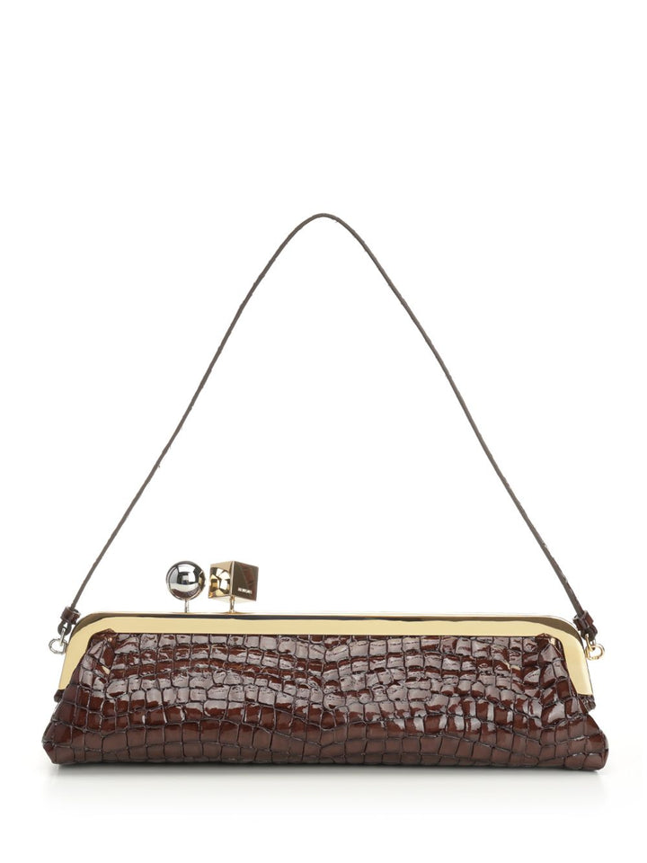 Jacquemus La Pochette Salon Croco Effect Shoulder Bags - Brown | aad960886e2e4604b2b1a232184a4d6cf09a4193