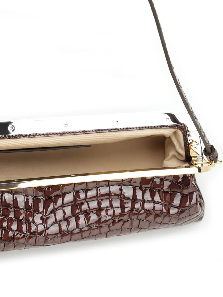 Jacquemus La Pochette Salon Croco Effect Shoulder Bags - Brown | c4ec2408e65c94ee9229c6360df398ee06569566