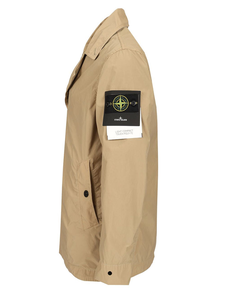 Stone Island Short Nylon Trench Coat Jackets - Beige | 5fe53256bcc7442e8efacacc68add4c772e1b2df