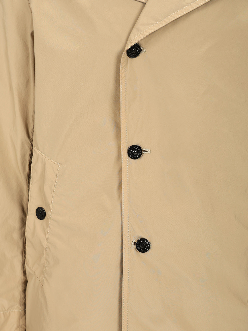 Stone Island Short Nylon Trench Coat Coats - Beige | 63c9f9bc664c0ee81b99b54b5ed483332a12f81c