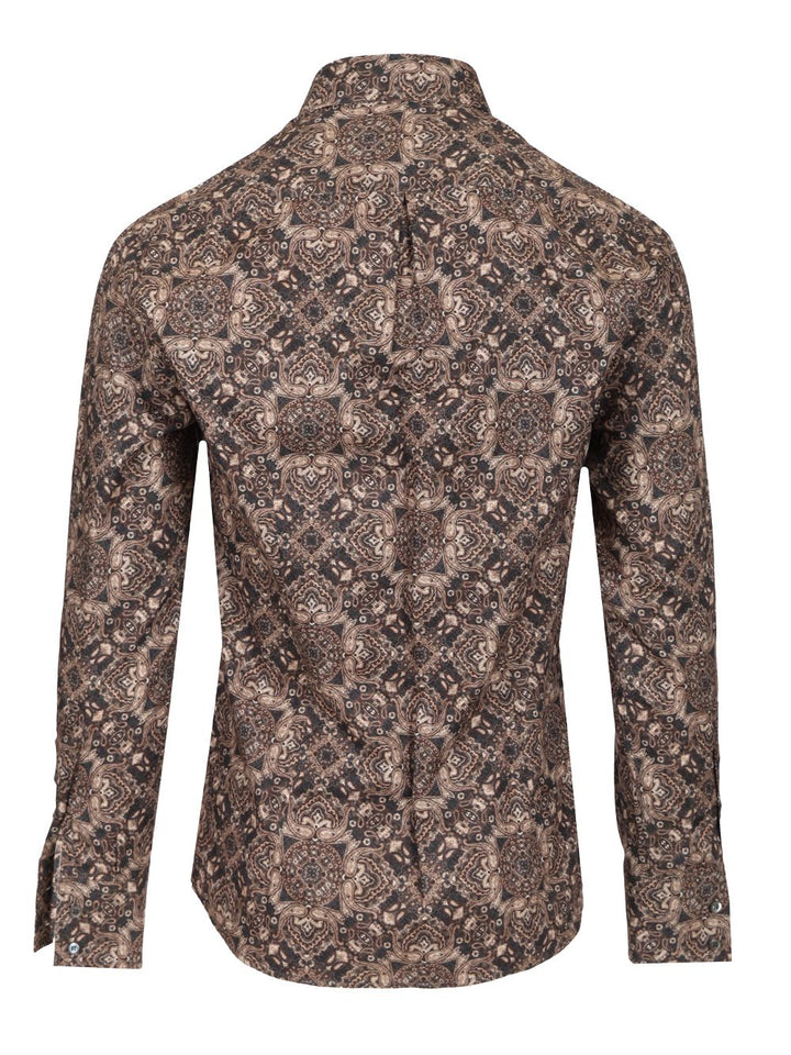 Brunello Cucinelli Majolica Shirt Shirts - Brown | a82157048ac9ca3ba1669fc9c403aa01f86851ba