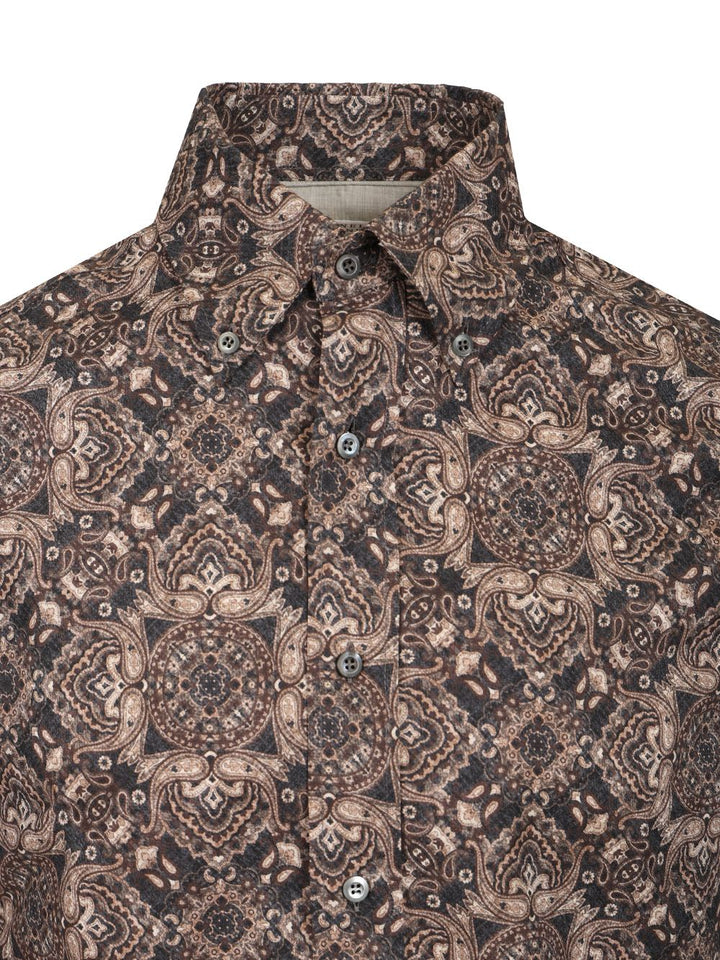 Brunello Cucinelli Majolica Shirt Shirts - Brown | decd42d0b3100572284db7b410ae60d83d9341e5