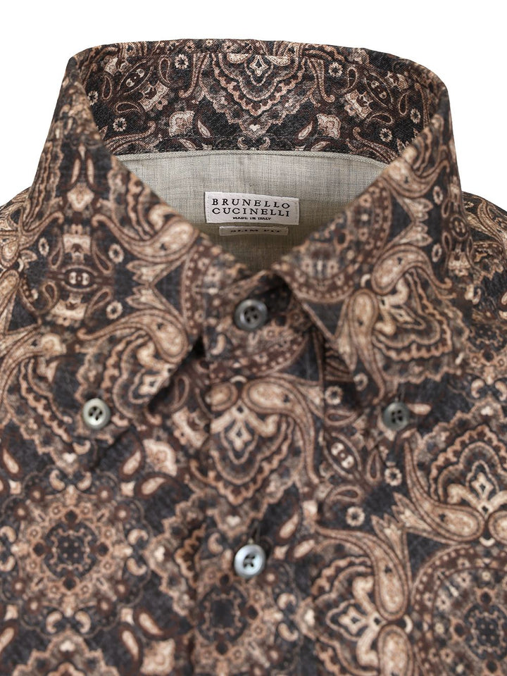 Brunello Cucinelli Majolica Shirt Shirts - Brown | 2f0e59ed905f275fa6c3e17cdd3a1b667e890c08
