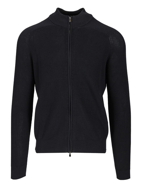 Cotton Cardigan Knitwear Blue