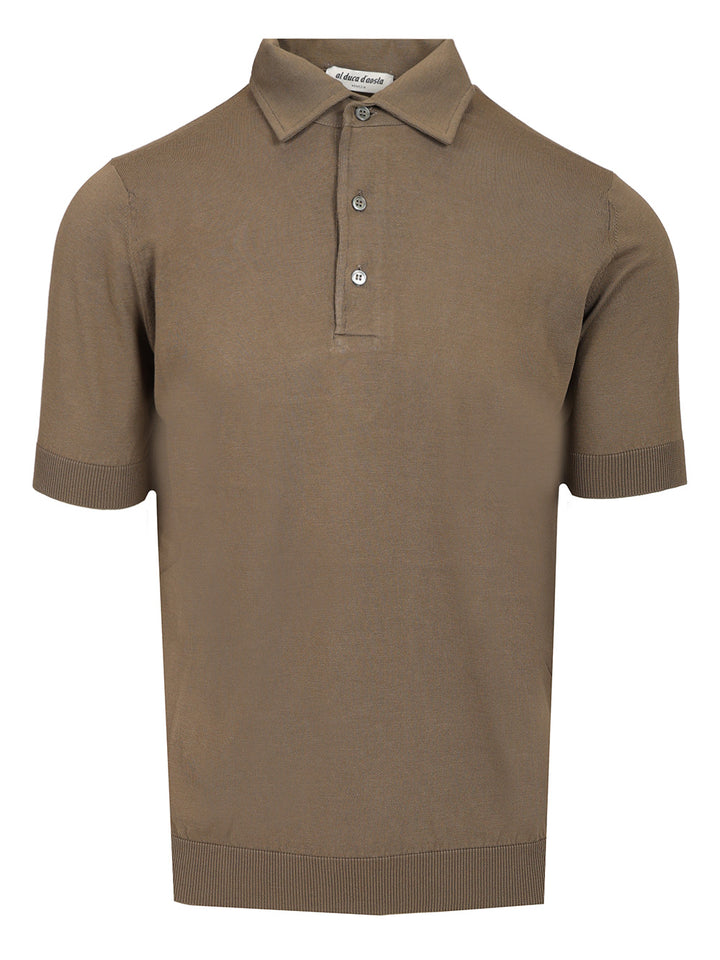 Al Duca D'Aosta Cotton Polo Knitwear - Brown | 32dde008b51b9b7a72b26862343c9b1f5dbb3a1a