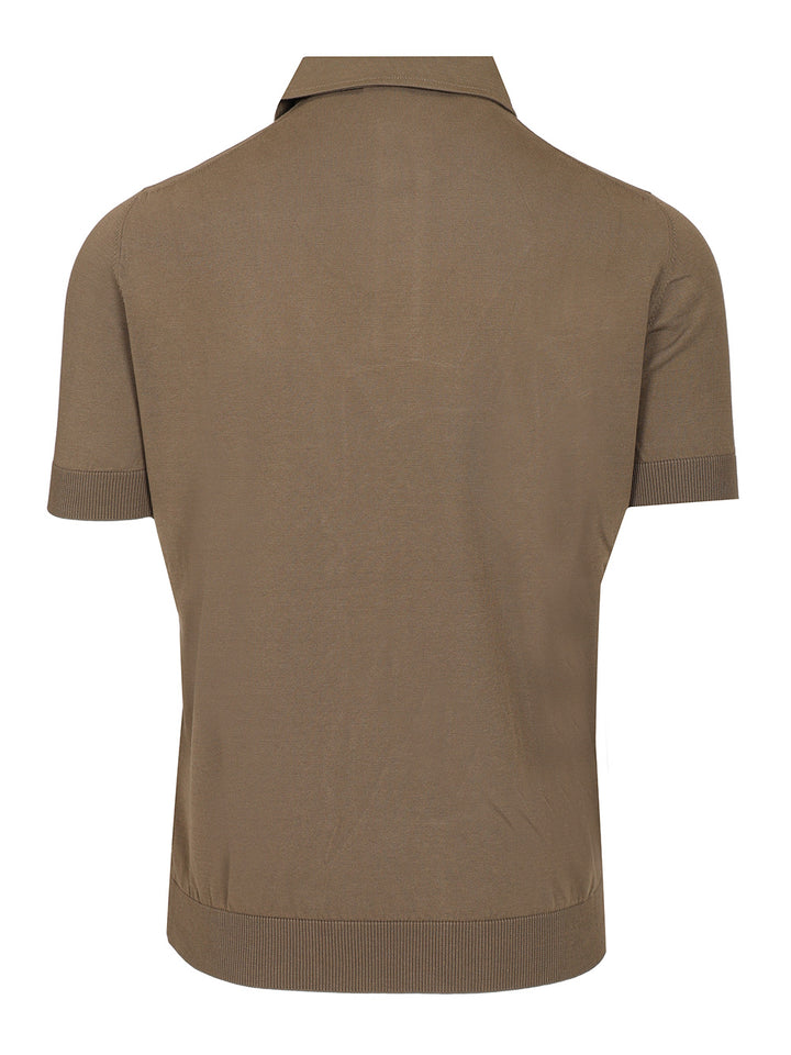 Al Duca D'Aosta Cotton Polo Knitwear - Brown | fe22444c2056b7e0d5d63e8a323b196920e9e6a3