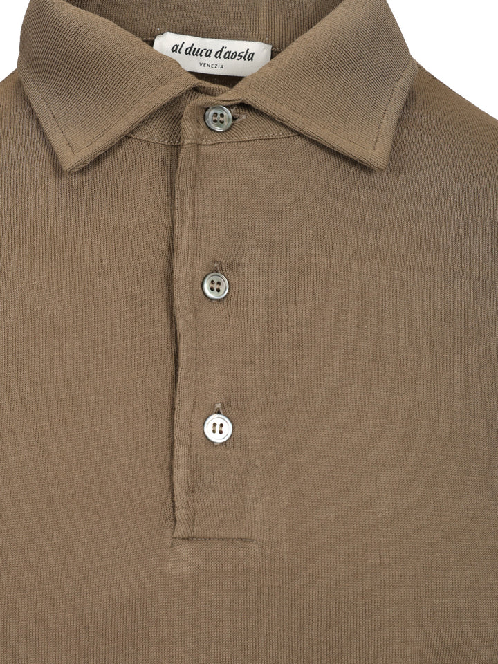 Al Duca D'Aosta Cotton Polo Knitwear - Brown | 296f59608e004b681a80c2c9705c87246a73f60a