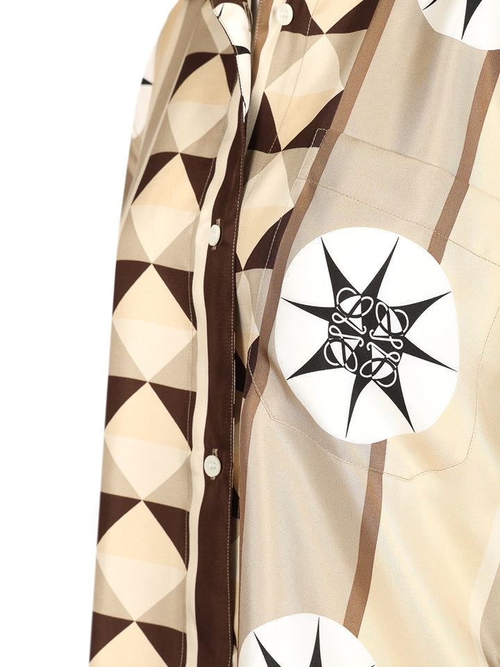 Loewe Silk Twill Shirt Shirts - Beige | 1e4db4f75ec78a4906218dcda061f52e4bc7902b