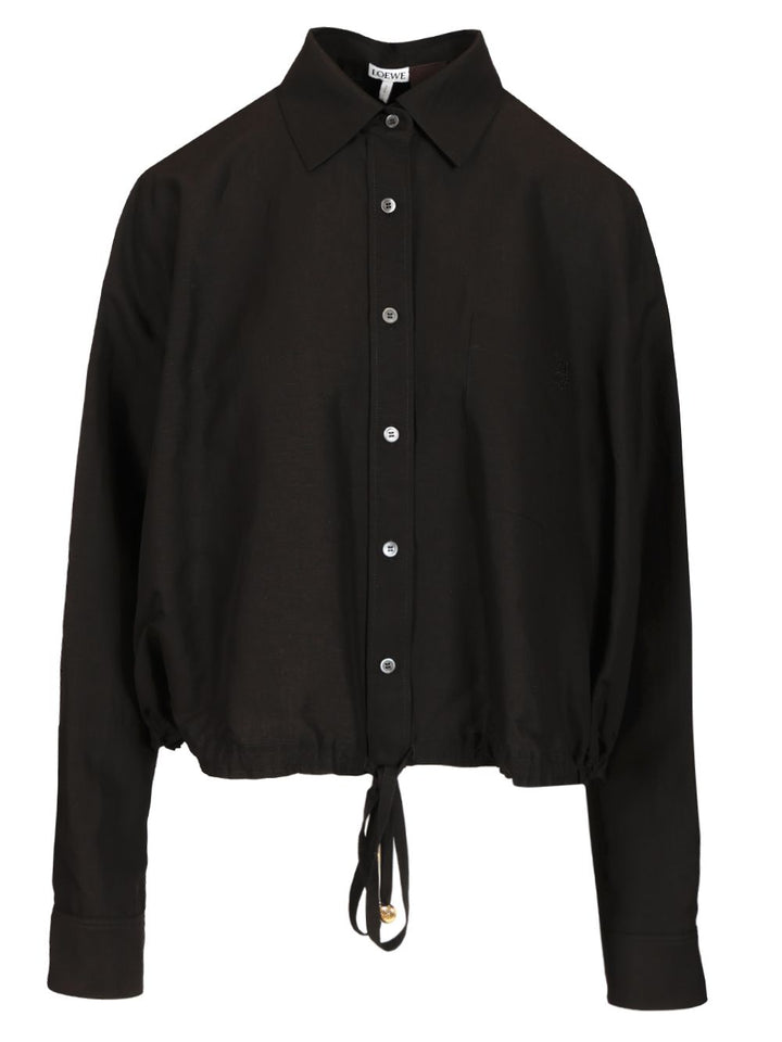 Loewe Viscose Shirt Shirts - Black | 41df574189dd6982454497383a60624c9a30e568