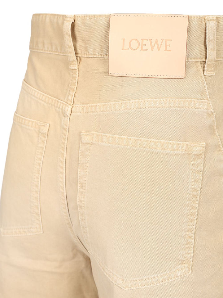 Loewe Barrel Trousers - Beige | 64f1c92b717d6ed4349f172e7794a5f81e9501d3