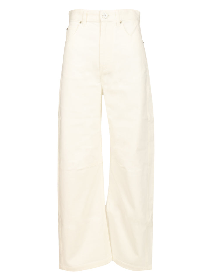 Loewe Barrel Trousers Jeans - White | 76f9c0e1e948caff6fc465f1886c8b24422d2e8f