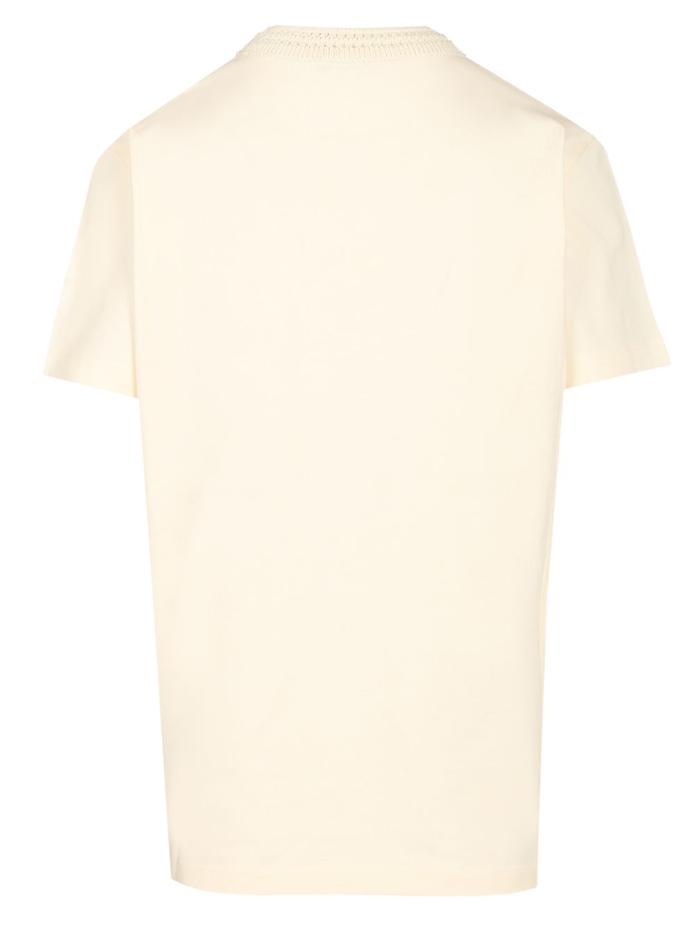 Moncler With Crochet Detail T-Shirt - White | c51c80f0dbf9f8e043efd0a985f3b2dfc5e7edf6