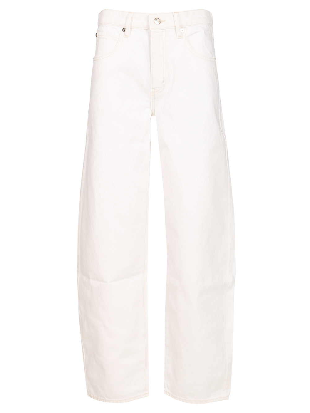 Frame Low Slung Barrel Jeans - White | e6d4f09c9971e59b6b4c5f3a34b009c7236da5b7