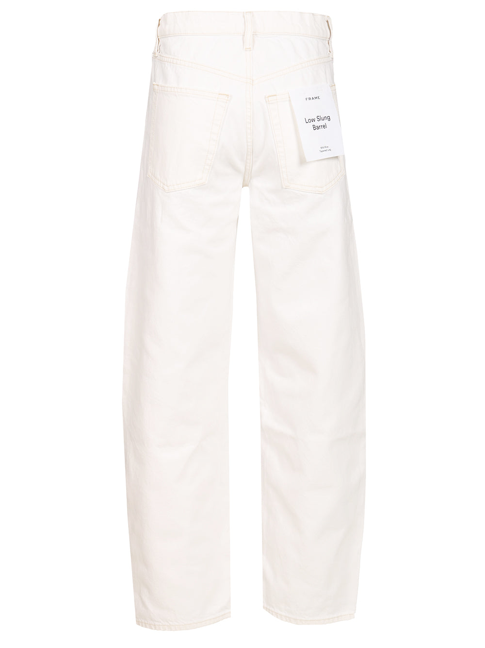 Frame Low Slung Barrel Jeans - White | 5864fa9912d2bc4a83b84043fd4eb396f905e801
