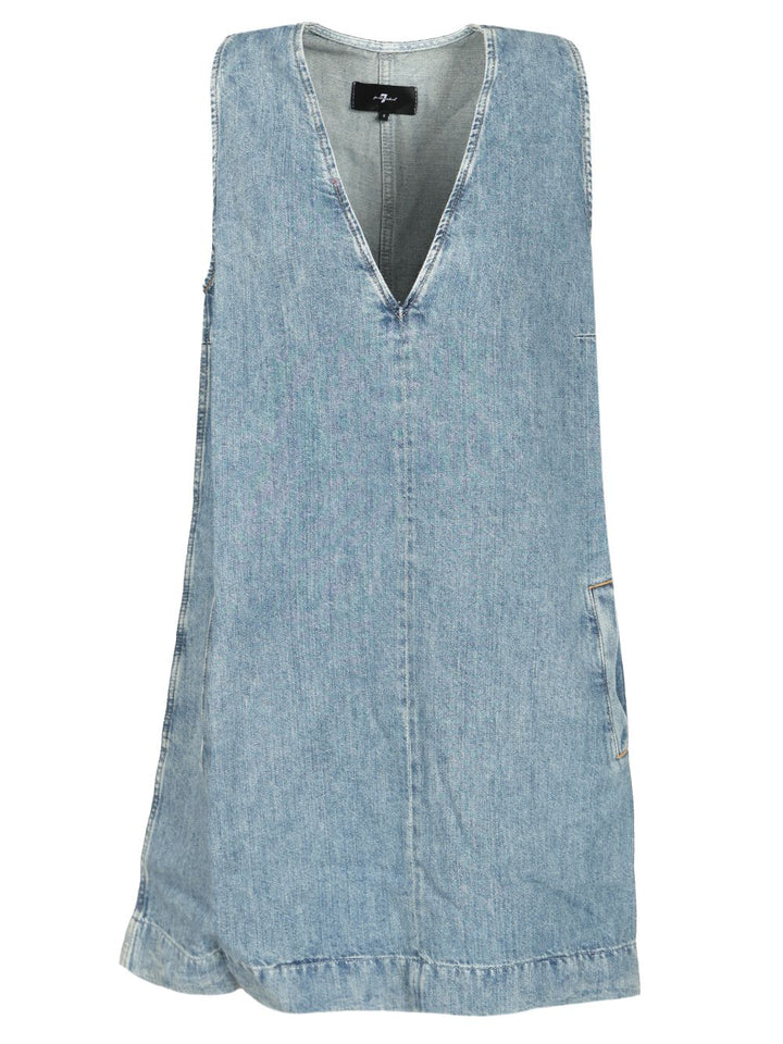7 For All Mankind V-Neck Dress Arizona Dresses - Light blue | 1635bfb5ad02fdb992e92242f6d333c586bb23e7