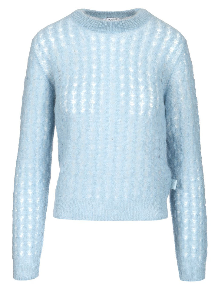 Loewe Mohair And Wool Blend Sweater Knitwear - Light blue | ad40342e21896d29dab8b1293323db764f0f891f