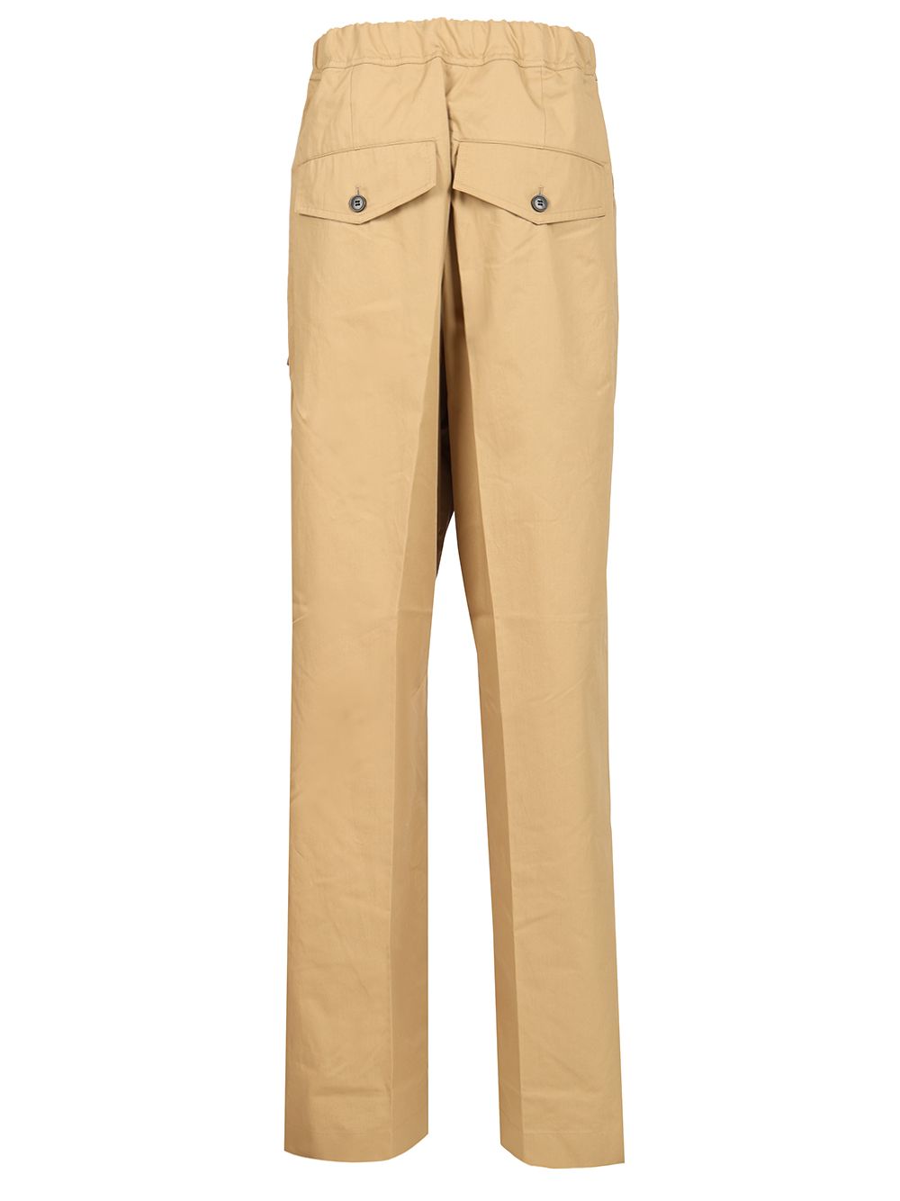 Dries Van Noten Cotton  With Drawstring Trousers - Beige | 37e405a71cdece0296bc927bb8883944d27f0d37