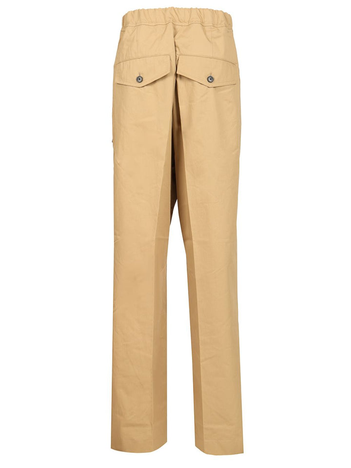 Dries Van Noten Cotton  With Drawstring Trousers - Beige | 37e405a71cdece0296bc927bb8883944d27f0d37
