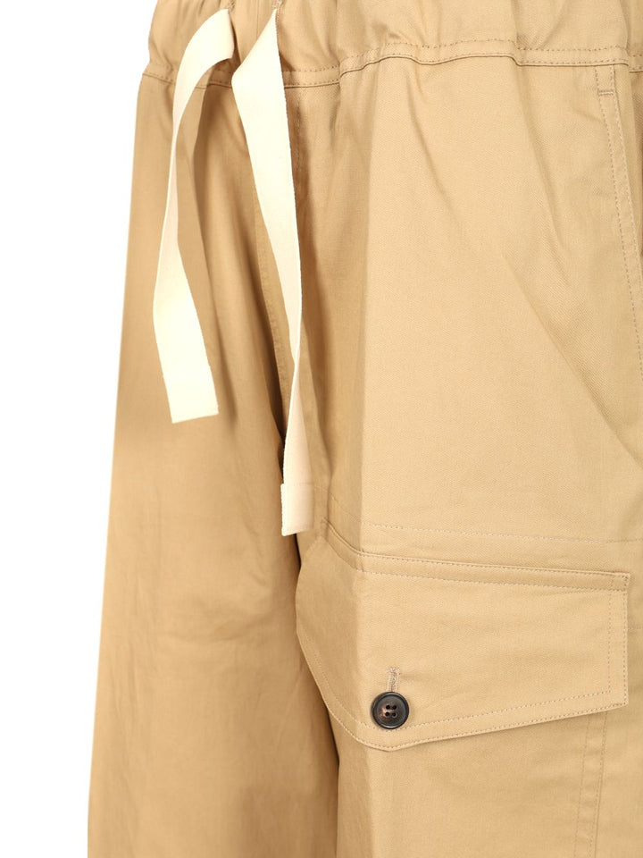 Dries Van Noten Cotton  With Drawstring Trousers - Beige | d5ad591b9a59b616ffc5ad5fe7771869eb07fce4