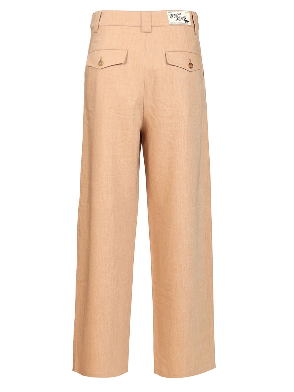 Maison KitsunÉ Casual Tailored Trousers - Beige | 6a0e416453045ab908c9bc15da11f9e0be954ac2