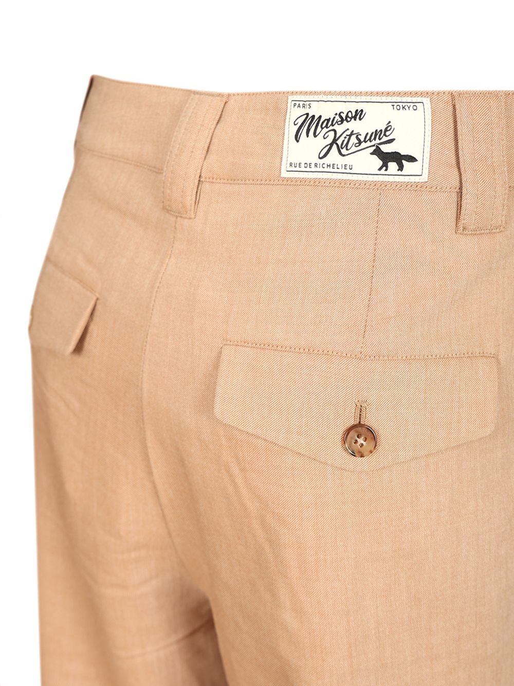 Maison KitsunÉ Casual Tailored Trousers - Beige | d6522ae7b44141d3fb8d03fa3e10baf673c1aefe