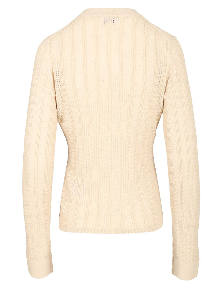 Filippa K Long Sleeve Knitted Shirt Tops - Beige | be20265bc823144db2d818b7ad316c143248c469