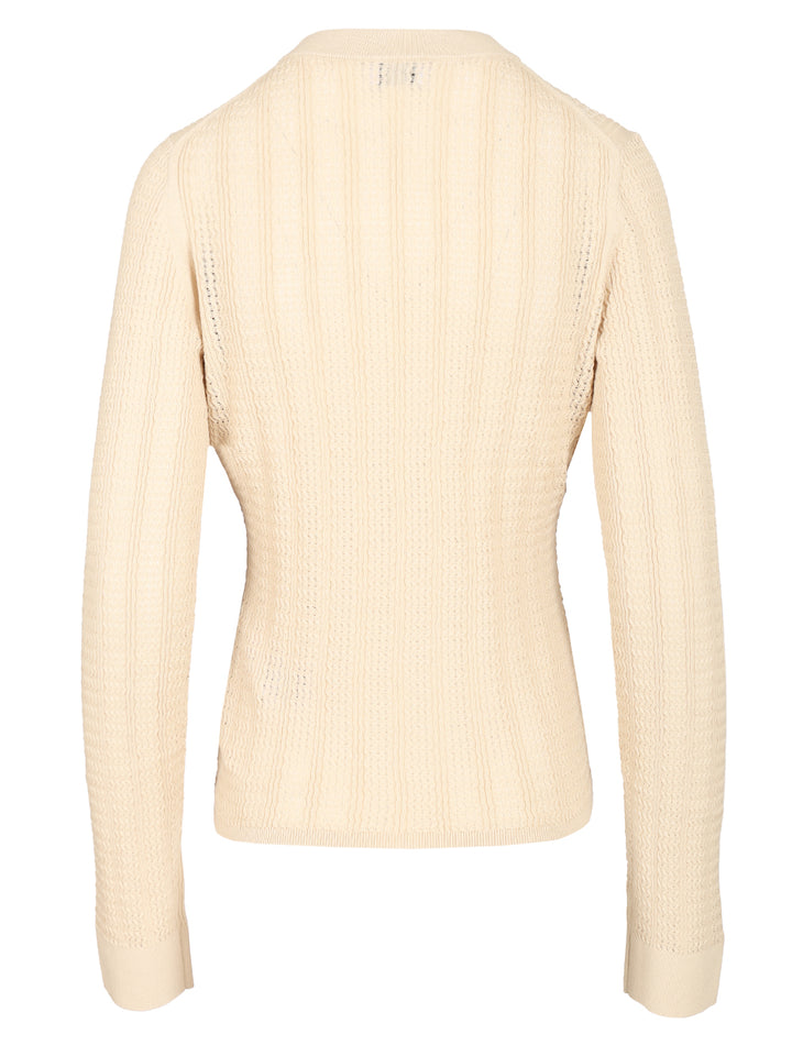Filippa K Long Sleeve Knitted Shirt Tops - Beige | ba19ed6493c4798ac5256e191aebb18089b4a1ff