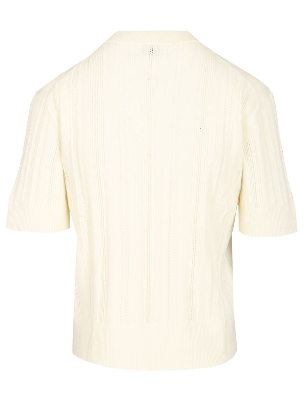 Filippa K Braid Knit T-Shirt - White | fbe3ab491001c10126a9936cc32b51f235d14419