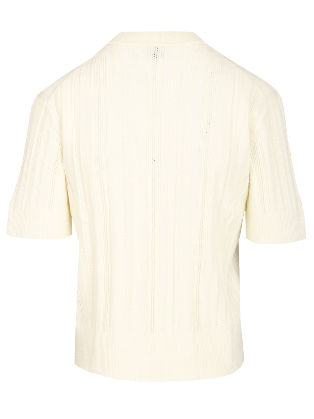 Filippa K Braid Knit T-Shirt - White | 840cbebf22fb2c7125d29062d90e263664c965d3