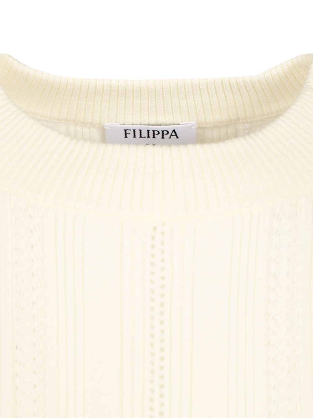 Filippa K Braid Knit T-Shirt - White | 271b1814473ad0f3c975501496b09016ed379cb4
