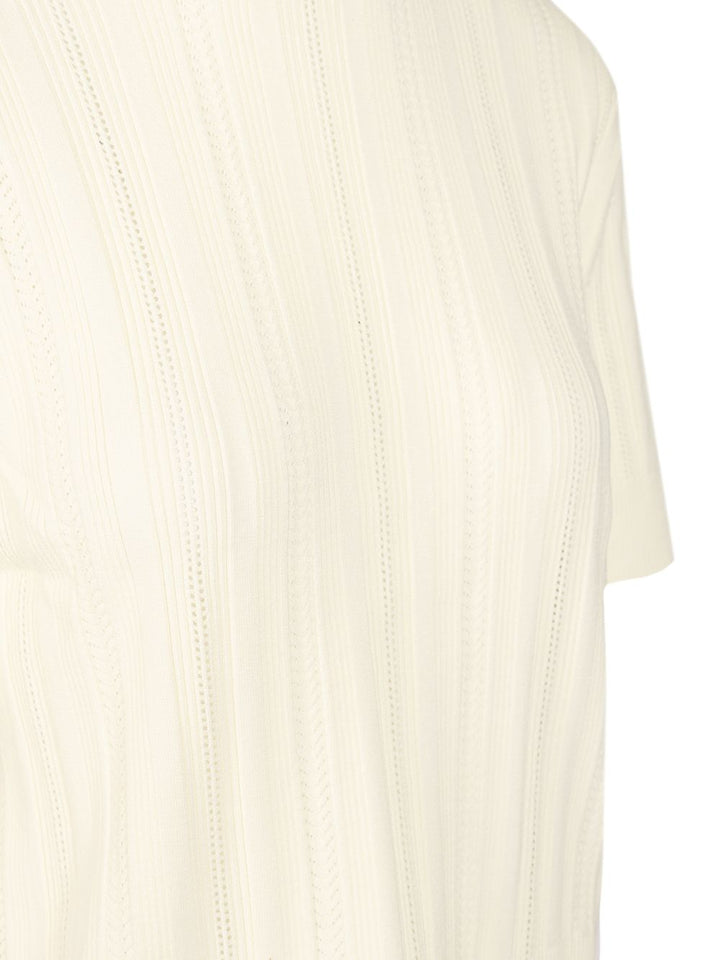 Filippa K Braid Knit T-Shirt - White | 48060ced26f7930f257ccd6dfeecb0427a5ed609