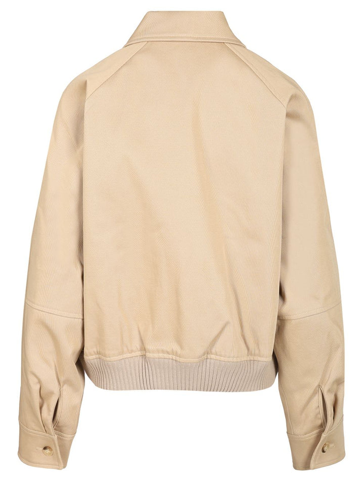 Maison KitsunÉ Short Jacket With Shirt Collar Jackets - Beige | cf4e6dda11ee9d9a1dba6f27439d82960f3d3cba