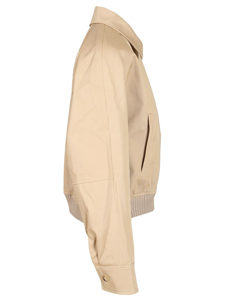 Maison KitsunÉ Short Jacket With Shirt Collar Jackets - Beige | b82a464b0a2028ccd229a1ac4f021451b6504e80