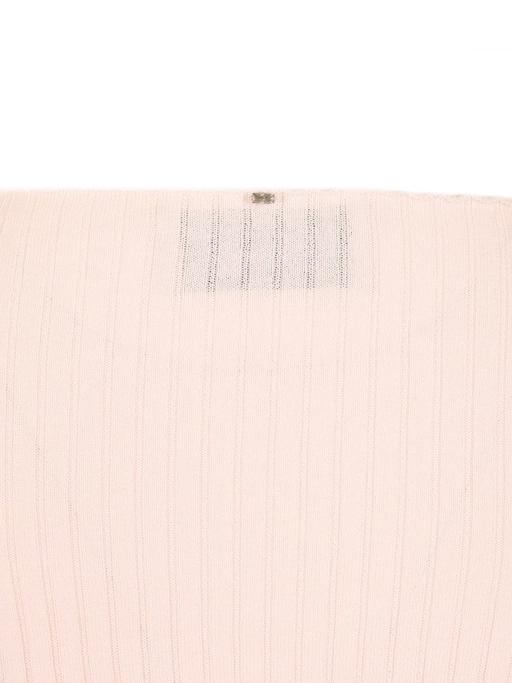Sportmax Ribbed Cotton T-Shirt Tops - Rose | 5fb9d7ddc9c0f2266f7865a96a2cc31f05fdfe58