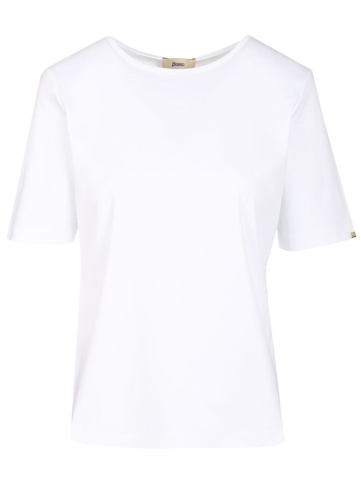 Herno With Side Button T-Shirt - White | 803498b4f651aa11232c2bc8a261bb6f543a2f23