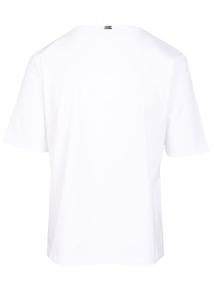 Herno With Side Button T-Shirt - White | f9923696d378c591a28913b7ea19c4f165318d7a