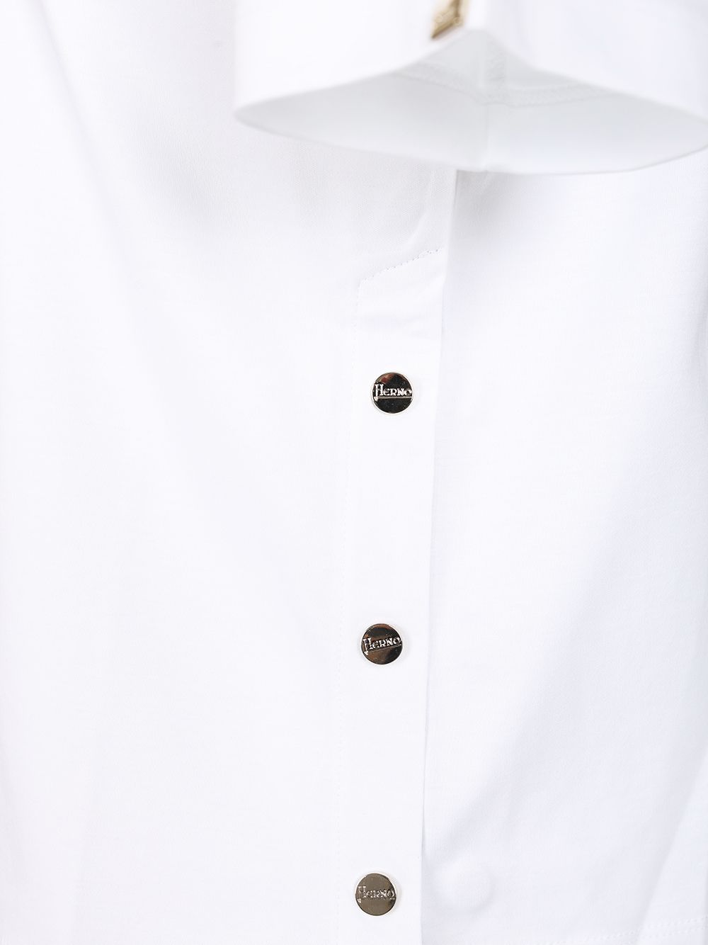 Herno With Side Button T-Shirt - White | 12e55bd99b386fe268ea2bb618315794913cc6db