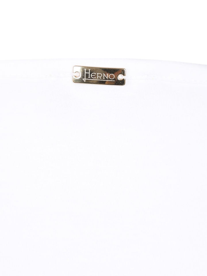 Herno With Side Button T-Shirt - White | f24041f82c1d2ab903de08ec7233f731c9d501bd