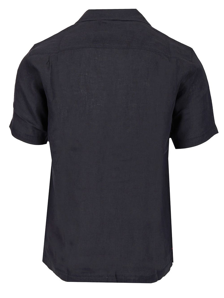 Orlebar Brown Black Linen Short Sleeve Shirt Shirts - Black | 819a6f4dd3aee8d496356178264a3ed47368f057