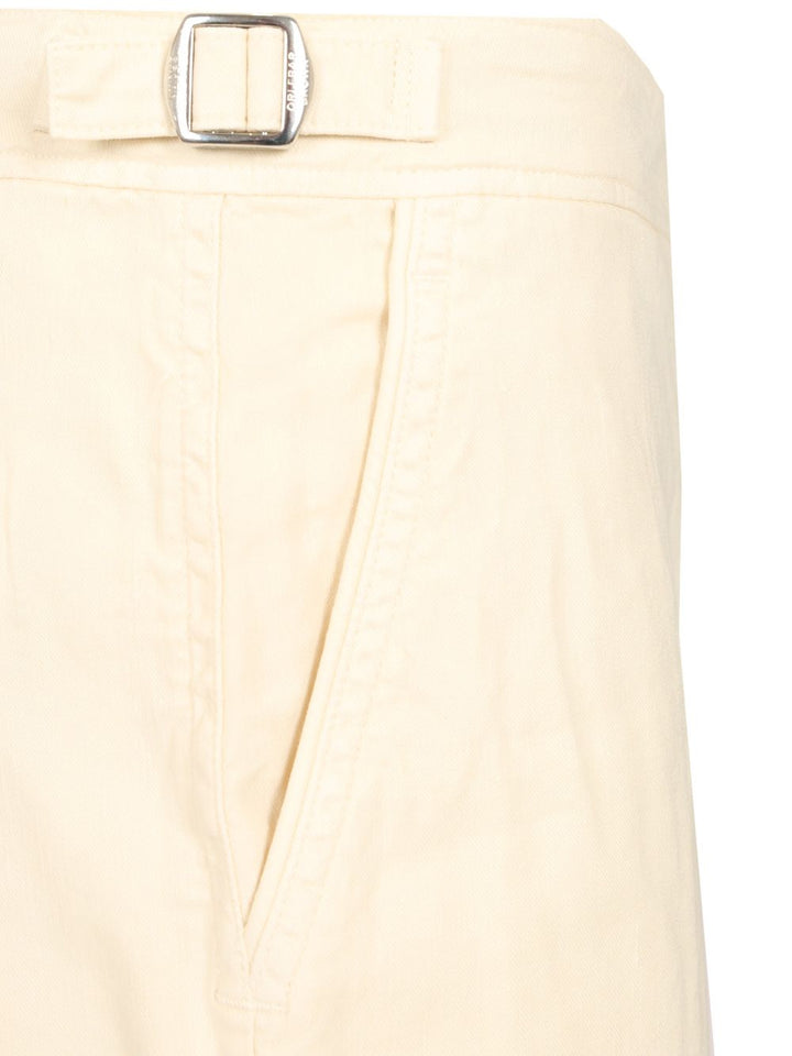 Orlebar Brown Linen Short Trousers - White | 708505d8887da3d07bb1cbcf57d16028b1a2dfbb