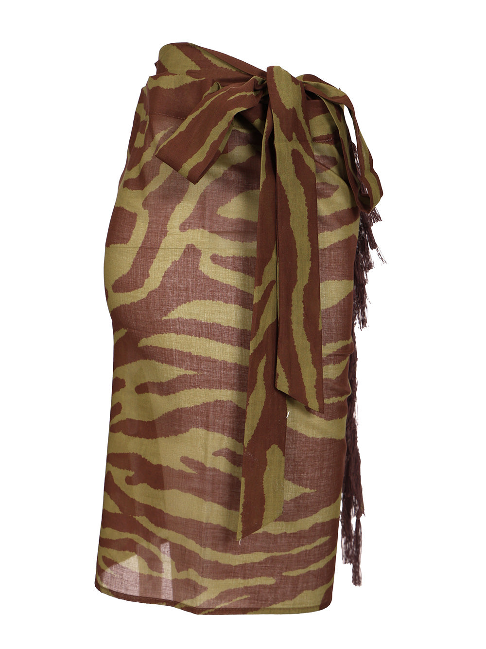 The Attico Zebra Print Pareo Skirts - Brown | cf1a640a47361c54d51d54c495955ade1dc6bbc6