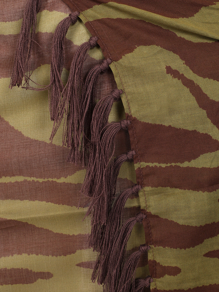 The Attico Zebra Print Pareo Skirts - Brown | 4b36dda37bec03032d11b9834cad797b4fa709c9