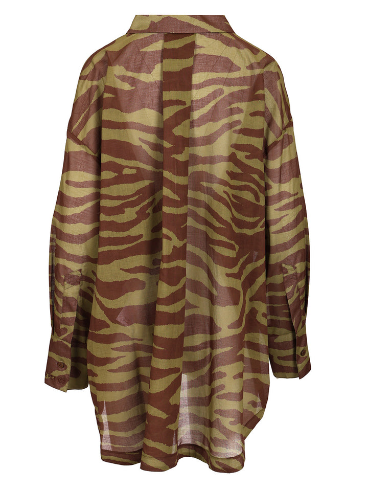 The Attico Zebra Print Shirt Shirts - Brown | 0531e0bb1862695b8f12ace5c7667d8dab67534e