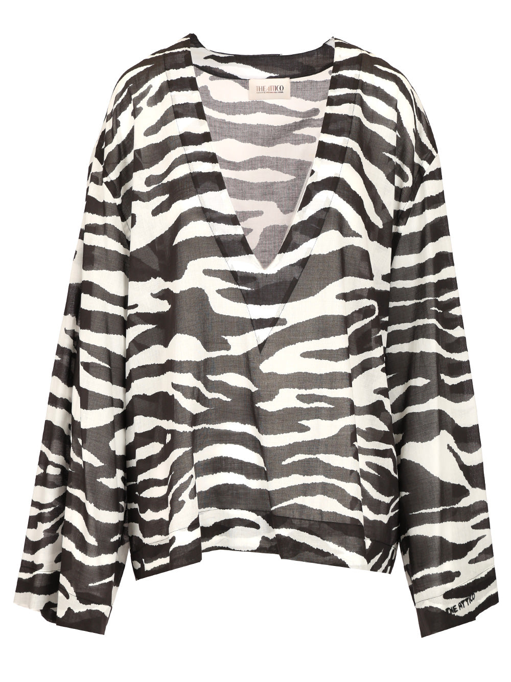 The Attico Zebra Print Blouse Shirts - Animalier | a3a785ac523c02f702aae6096b82c6fbd26ffb7b