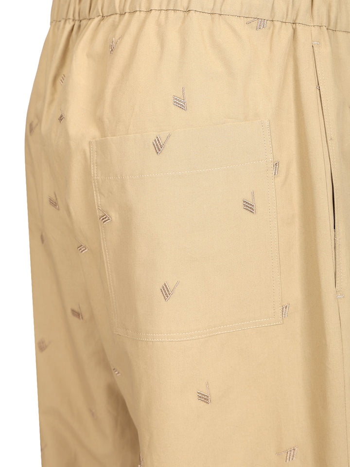 The Attico Long  With All-Over Embroidery Trousers - Beige | d14acf93f12dbc8cf659d0cbcc2bdfc384a67942