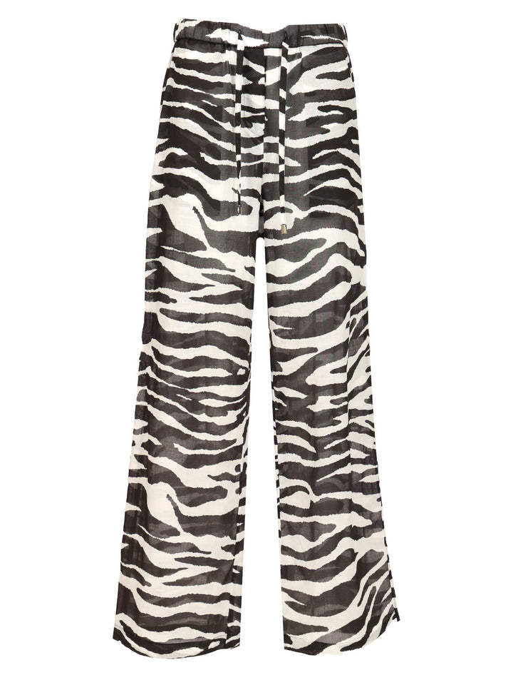 The Attico Zebra Print Long Trousers - Animalier | c9321fa4c86dd6b87ba10450a4d9ea614e7072d3